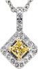 Fancy Light Yellow Diamond Pendant - Diamond Pendants