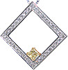 Fancy Yellow Square Diamond Halo- .31 ct - Unique Gifts