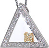 Fancy Yellow Triangle Diamond Halo- .37 ct.  - Unique Gifts