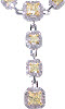Fancy Light Yellow Diamond Necklace 3.10 ct tw FY - Unique Gifts