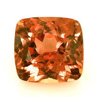 Here is a gorgeous 1.39 carat orange cushion cut sapphire that we currently have loose.