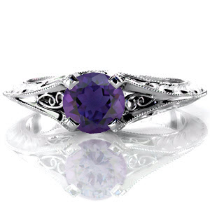 Amethyst-Bonita Unique Engagement Rings 