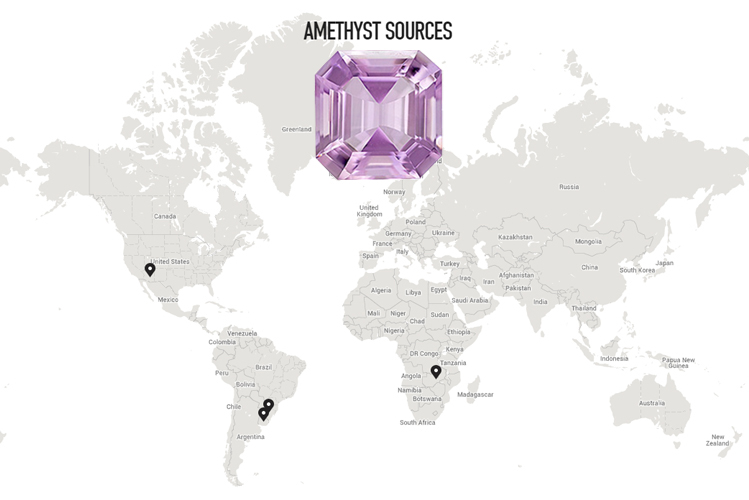 Amethyst-Map Unique Engagement Rings 