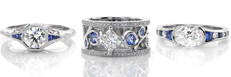 Sides Custom Creation Gemstones Unique Engagement Rings 