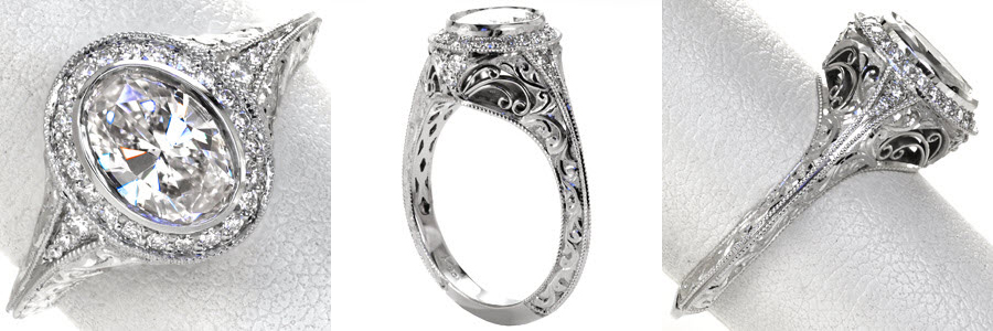 2-1 October's Custom Engagement Ring Spotlight 2-1 Unique Engagement Rings
