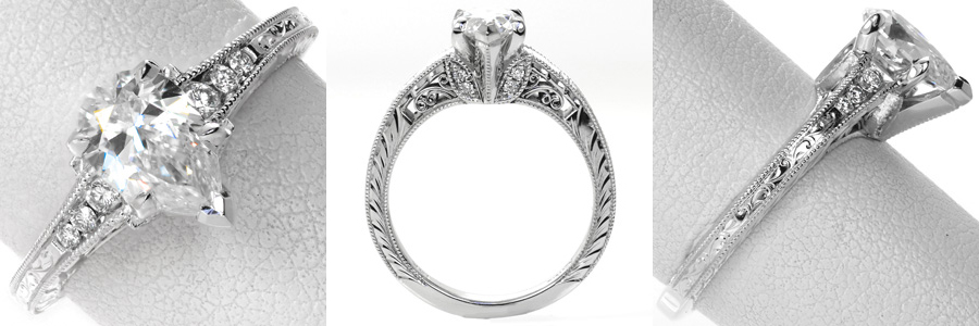 2 September's Custom Engagement Ring Spotlight 2 Unique Engagement Rings