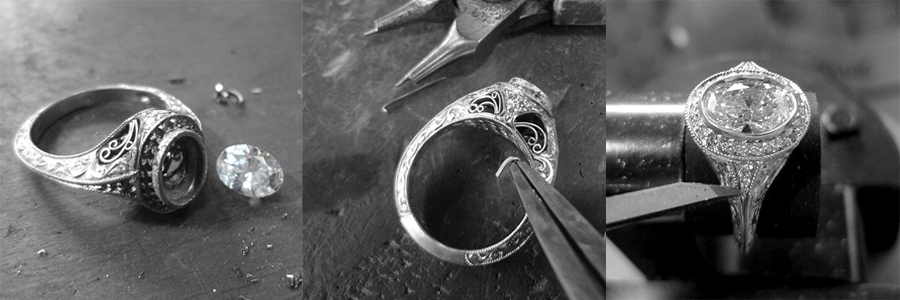 4-1 October's Custom Engagement Ring Spotlight 4-1 Unique Engagement Rings