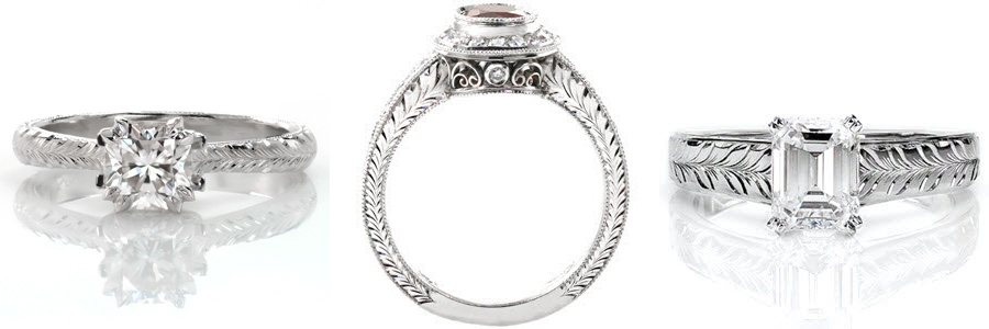 Wheat Unique Engagement Rings 