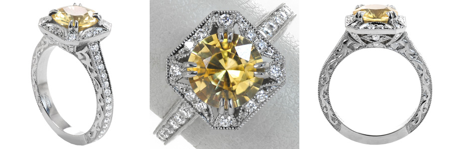 2-1 August’s Custom Engagement Ring Spotlight 2-1 Unique Engagement Rings