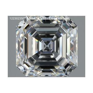 Asscher 2.01 carat F VS2 Photo