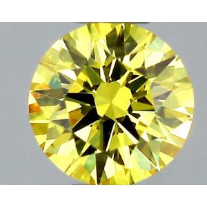Round 0.19 carat Yellow VS2 Photo