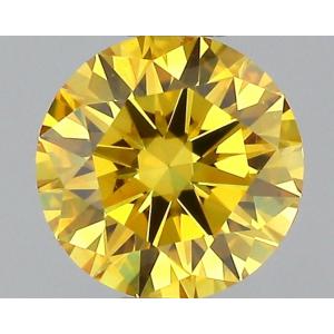 Round 0.23 carat Yellow VS2 Photo