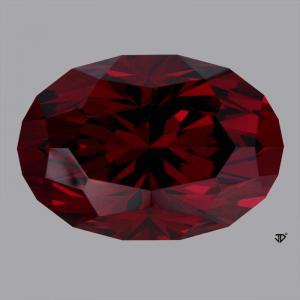 Garnet Oval 23.46 carat Red Photo