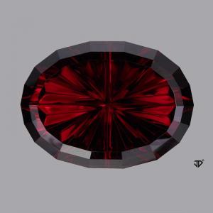 Garnet Oval 30.42 carat Red Photo