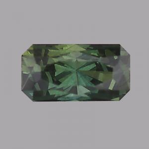 Sapphire Radiant 0.42 carat Green Photo