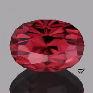 Zircon Oval 6.91 carat Red Photo