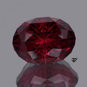Garnet Oval 15.43 carat Red Photo