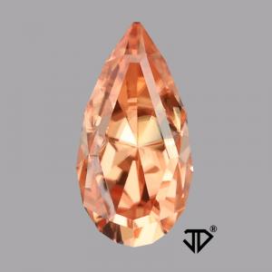 Zircon Pear 3.96 carat Orange Photo