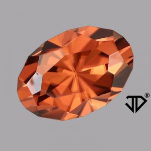 Zircon Oval 3.48 carat Orange Photo