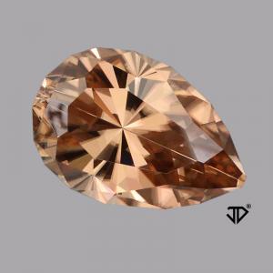 Zircon Pear 8.95 carat Brown Photo