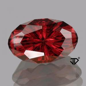 Zircon Oval 4.11 carat Red Photo