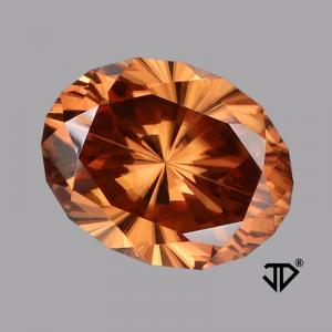 Zircon Oval 4.72 carat Brown Photo