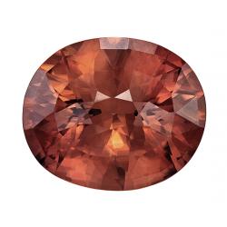 Zircon Oval 24.55 carat Brown Photo