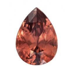 Zircon Pear 8.37 carat Brown Photo