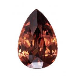 Zircon Pear 5.58 carat Brown Photo