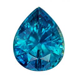 Zircon Pear 28.87 carat Blue Photo