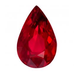 Ruby Pear 4.05 carat Red Photo