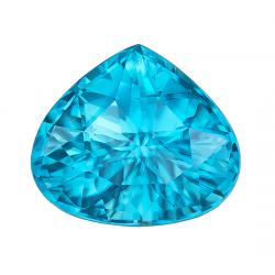 Zircon Pear 10.12 carat Blue Photo
