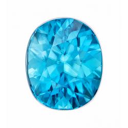 Zircon Oval 5.21 carat Blue Photo