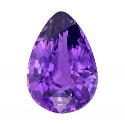 Sapphire Pear 2.54 carat Purple Photo