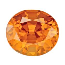 Zircon Oval 3.06 carat Orange Photo