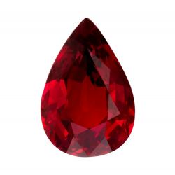 Ruby Pear 3.08 carat Red Photo
