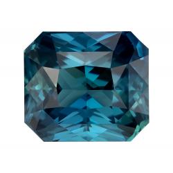 Sapphire Radiant 6.04 carat Blue Green Photo