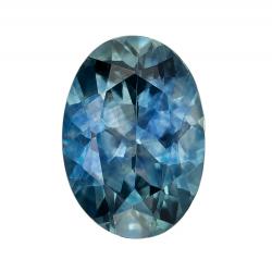 Sapphire Oval 0.75 carat Blue Green Photo