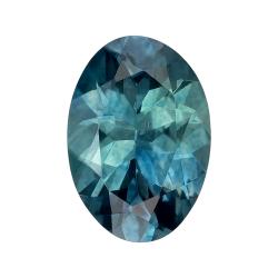Sapphire Oval 0.69 carat Blue Green Photo
