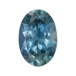 Sapphire Oval 0.52 carat Blue Green Photo