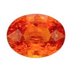 Sapphire Oval 5.13 carat Orange Photo