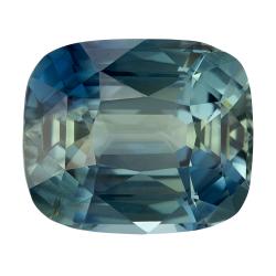 Sapphire Cushion 7.04 carat Blue Green Photo
