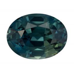 Sapphire Oval 4.03 carat Blue Green Photo