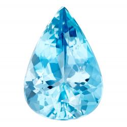 Aquamarine Pear 3.33 carat Blue Photo