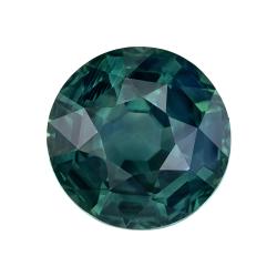 Sapphire Round 3.05 carat Blue Green Photo