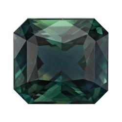 Sapphire Radiant 5.05 carat Blue Green Photo