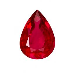 Ruby Pear 0.81 carat Red Photo