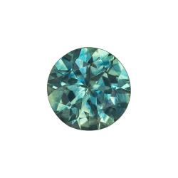 Sapphire Round 0.74 carat Blue Green Photo