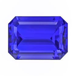Tanzanite Emerald 3.66 carat Blue Purple Photo