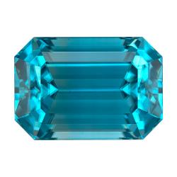 Zircon Emerald 6.06 carat Blue Photo